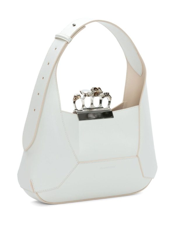 Alexander McQueen Jewelled Hobo leather tote bag - Image 4