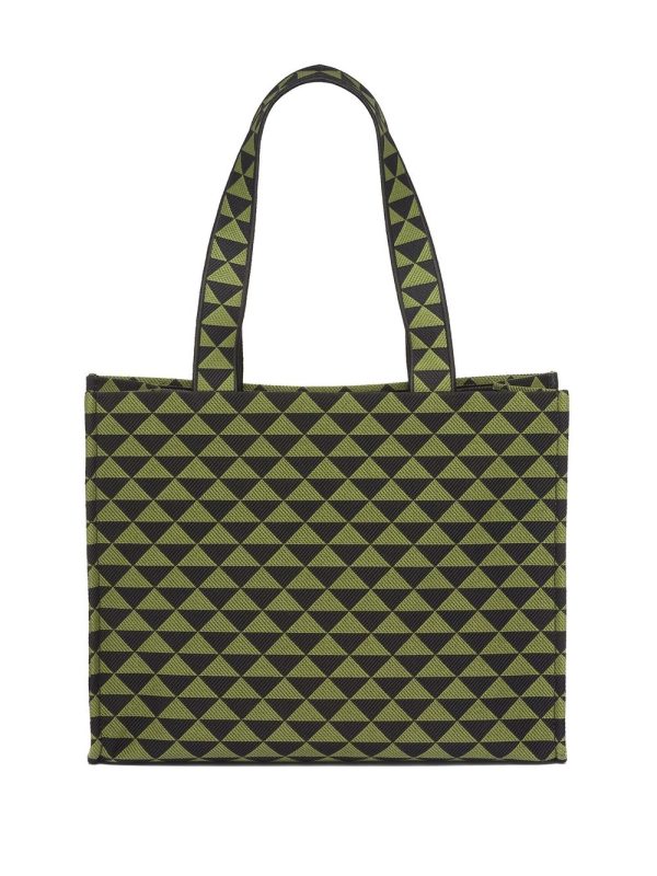 Prada large Symbole embroidered tote bag - Image 3