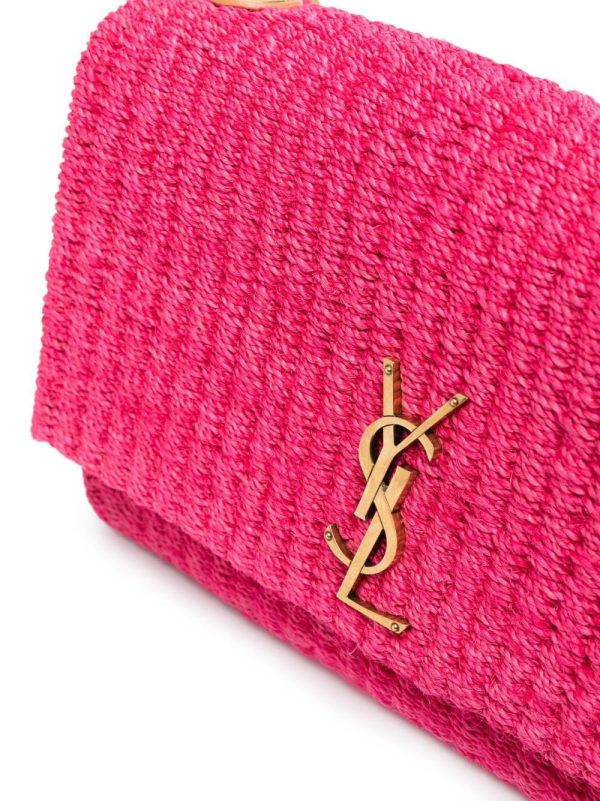 Saint Laurent Kate raffia shoulder bag - Image 4