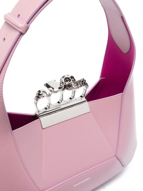 Alexander McQueen Jewelled Hobo leather tote bag - Image 3