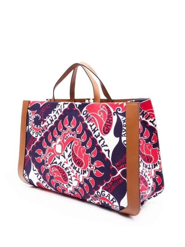 Valentino Garavani VLogo Signature bandana-print tote bag - Image 4