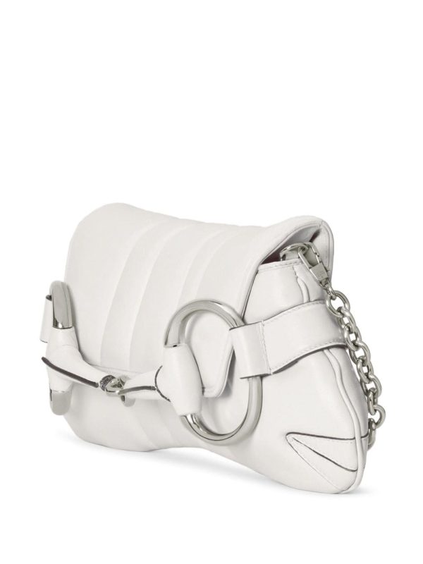 Gucci Borsa a spalla Horsebit media trapuntata con catena - Image 4