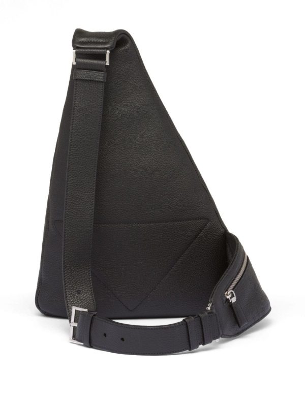 Prada logo-stamp leather backpack - Image 4
