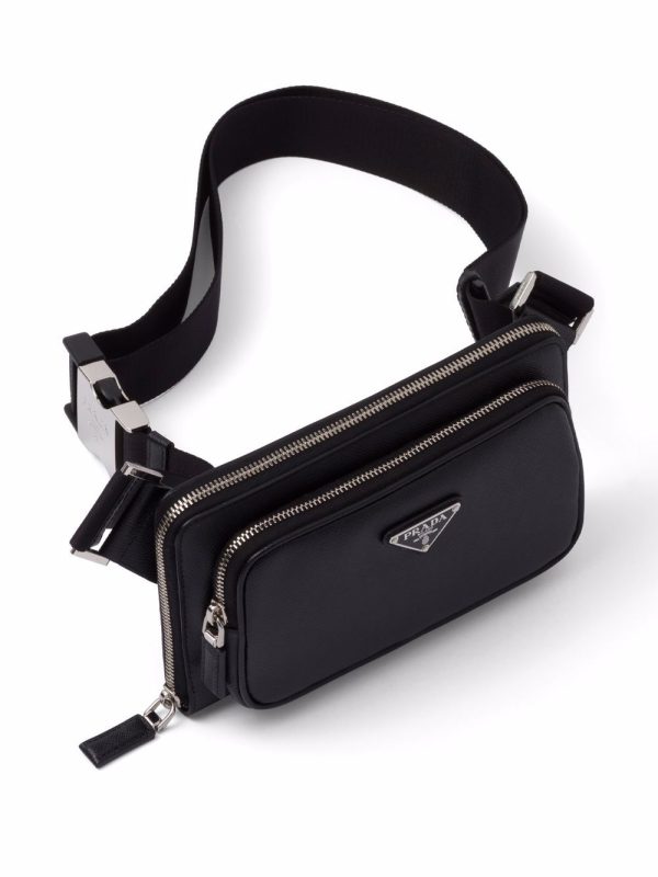 Prada logo plaque zipped crossbody bag - Image 4