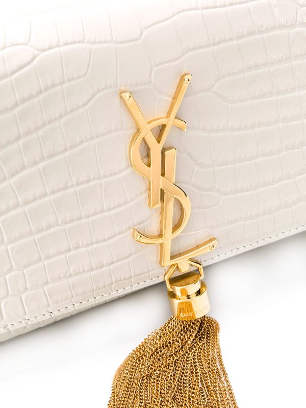 Saint Laurent Kate croc embossed shoulder bag - Image 4