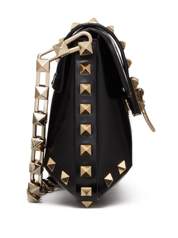 Valentino Garavani Rockstud brushed-leather shoulder bag - Image 4