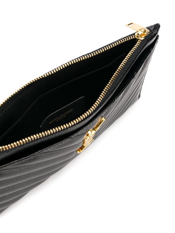 Saint Laurent Monogram matelassé quilted clutch - Image 4