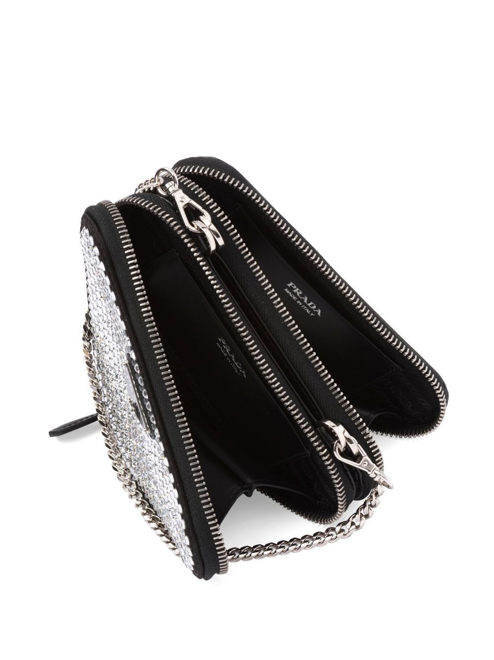 Prada mini Triangle crystal-embellished crossbody bag - Image 4
