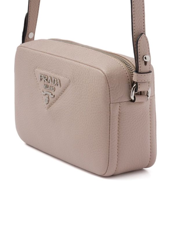 Prada logo-plaque leather crossbody bag - Image 4
