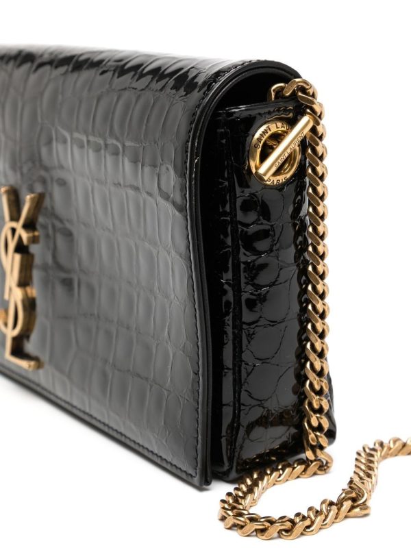 Saint Laurent logo-plaque clutch bag - Image 4