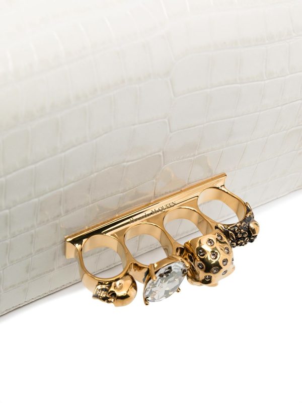 Alexander McQueen Jewelled embossed shoulder bag - Image 3