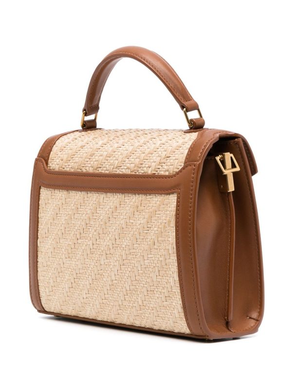 Saint Laurent mini Cassandra raffia tote bag - Image 4