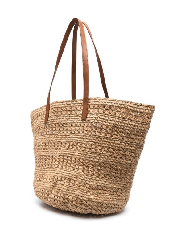 Saint Laurent interwoven raffia tote - Image 4
