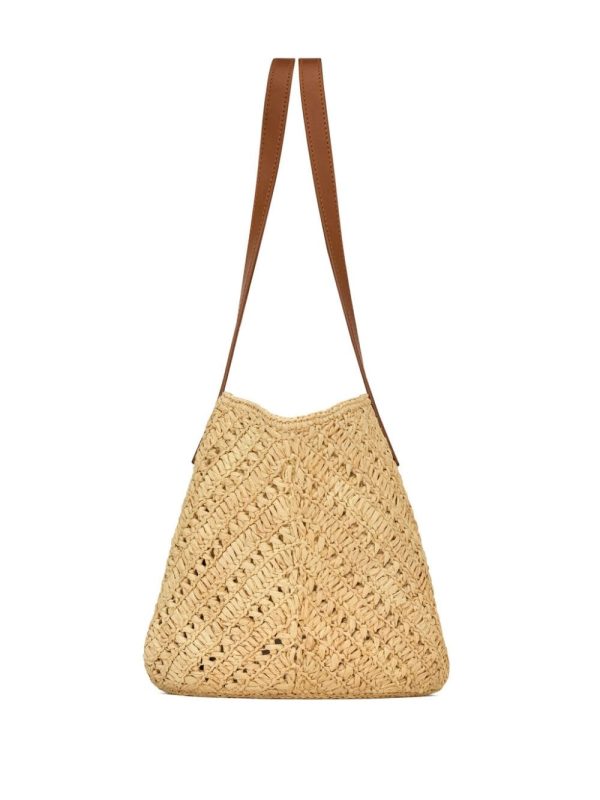 Saint Laurent medium Panier raffia tote bag - Image 4