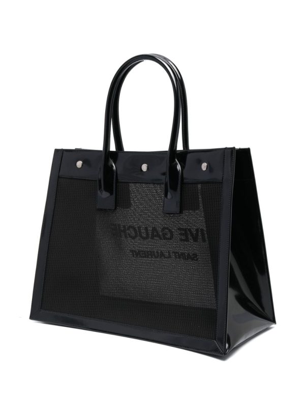 Saint Laurent Rive Gauche patent-finish tote bag - Image 4