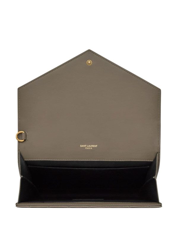 Saint Laurent Envelope quilted leather clutch bag - Image 4