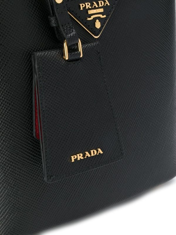 Prada logo plaque bucket bag - Image 4