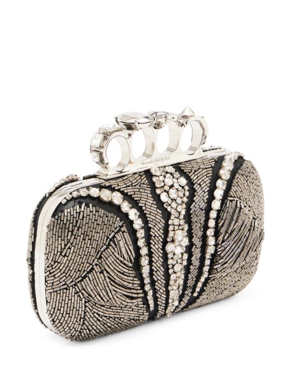 Alexander McQueen Knuckle bead-embellished clutch - Image 4