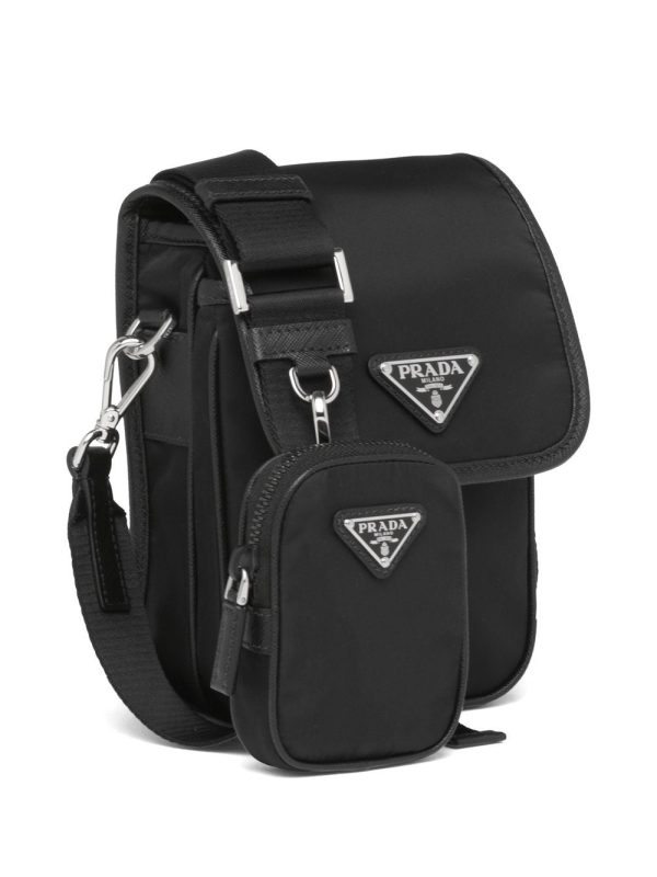 Prada Saffiano triangle-logo re-nylon shoulder bag - Image 4