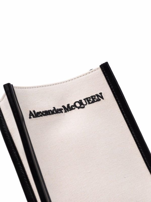 Alexander McQueen embroidered-logo messenger bag - Image 3