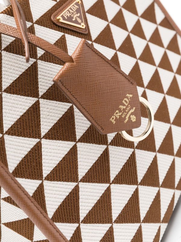 Prada small Symbole jacquard tote bag - Image 4