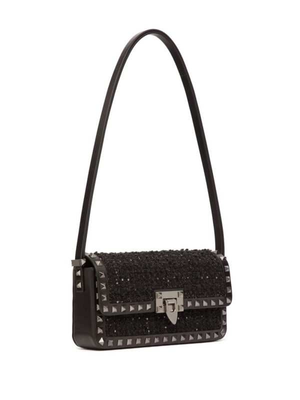 Valentino Garavani Rockstud23 E/W tweed shoulder bag - Image 4