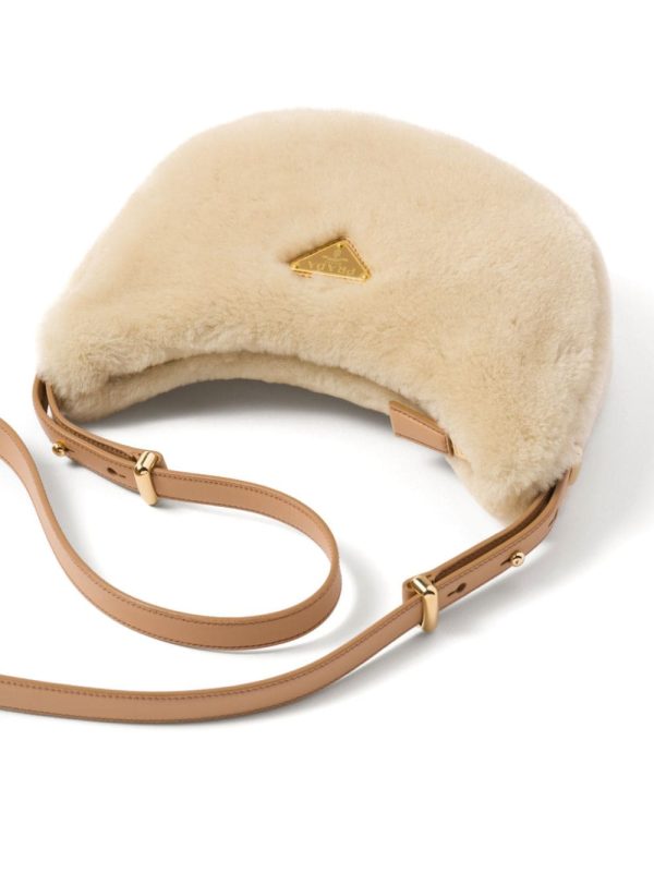 Prada Arqué shearling shoulder bag - Image 3