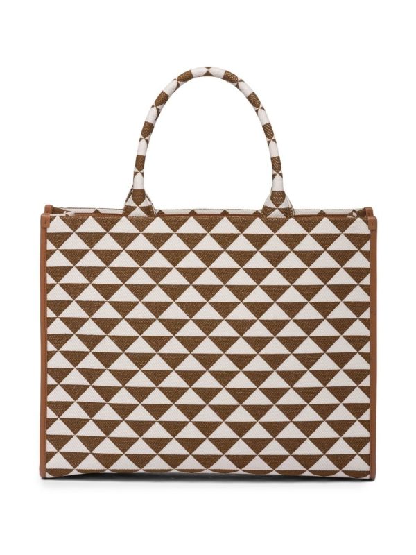 Prada large Symbole embroidered tote bag - Image 4