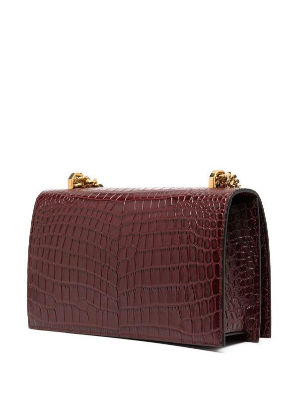 Alexander McQueen Jewelled crocodile-effect satchel - Image 4