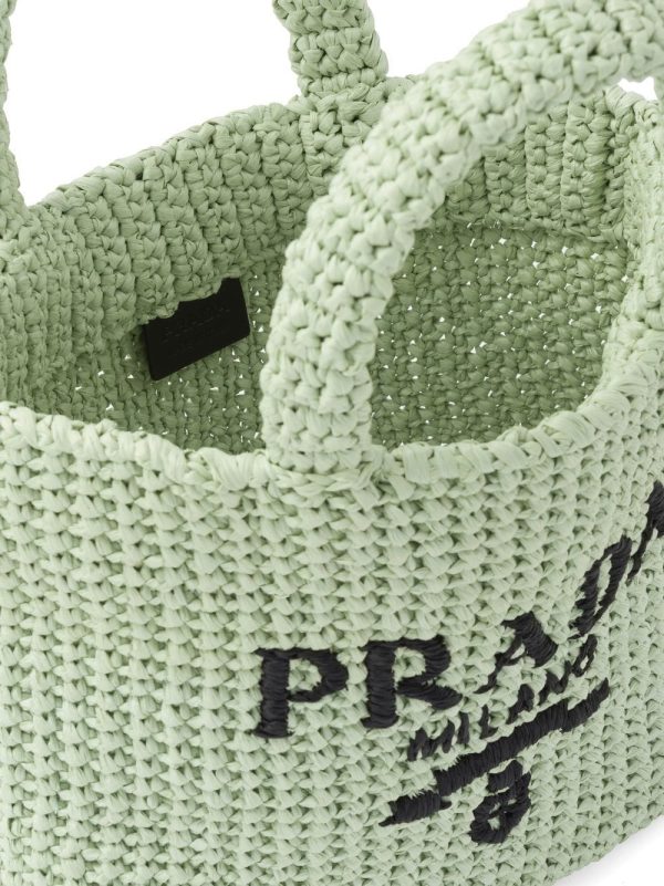 Prada small raffia tote bag - Image 4