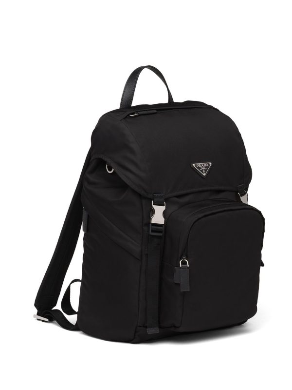 Prada logo-plaque multi-pocket backpack - Image 4