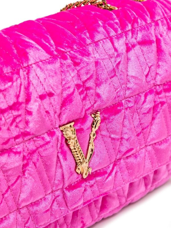 Versace Virtus velvet shoulder bag - Image 5