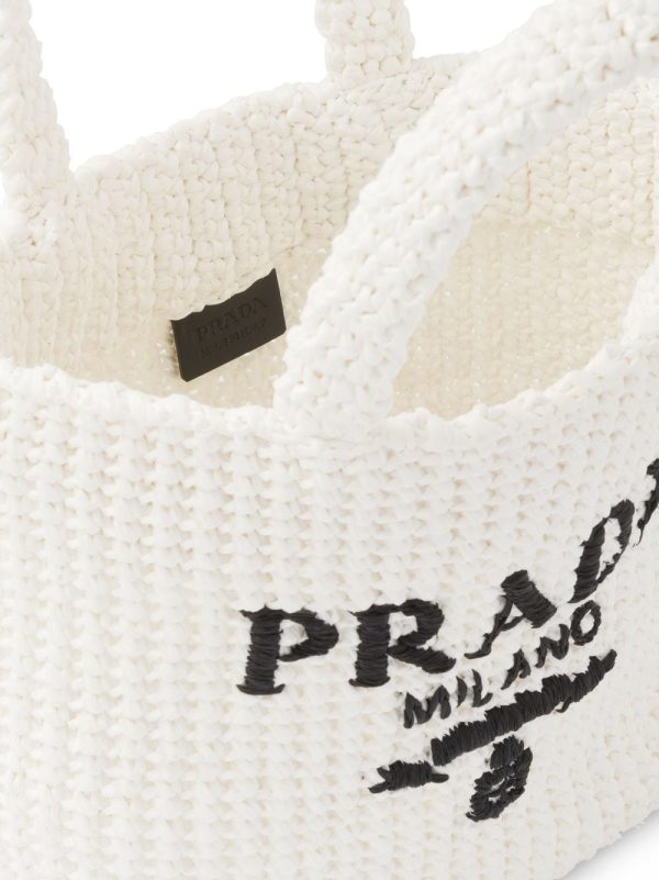 Prada small raffia tote bag - Image 4