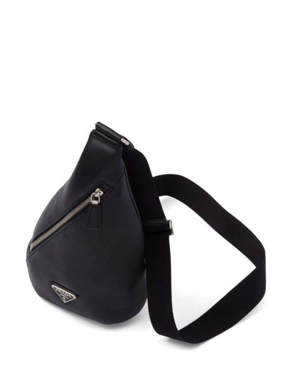 Prada logo-plaque one-shoulder backpack - Image 4