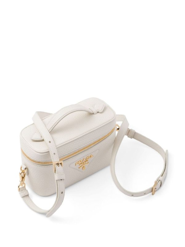 Prada logo-plaque leather mini-bag - Image 4