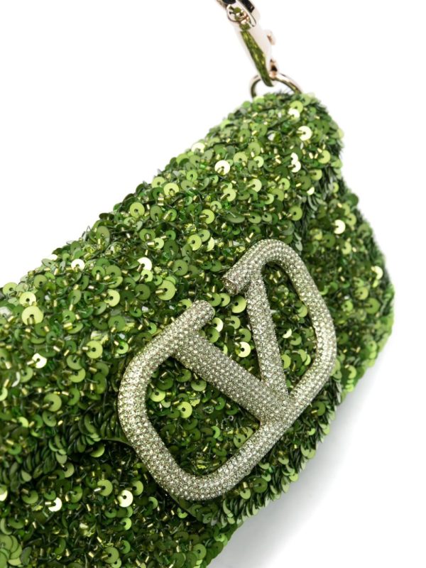 Valentino Garavani VLogo Signature sequin-embellished mini bag - Image 4