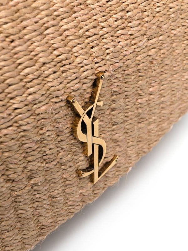 Saint Laurent Kate raffia shoulder bag - Image 4