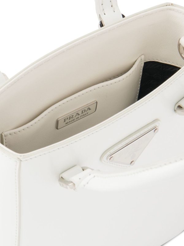 Prada small triangle plaque tote - Image 4