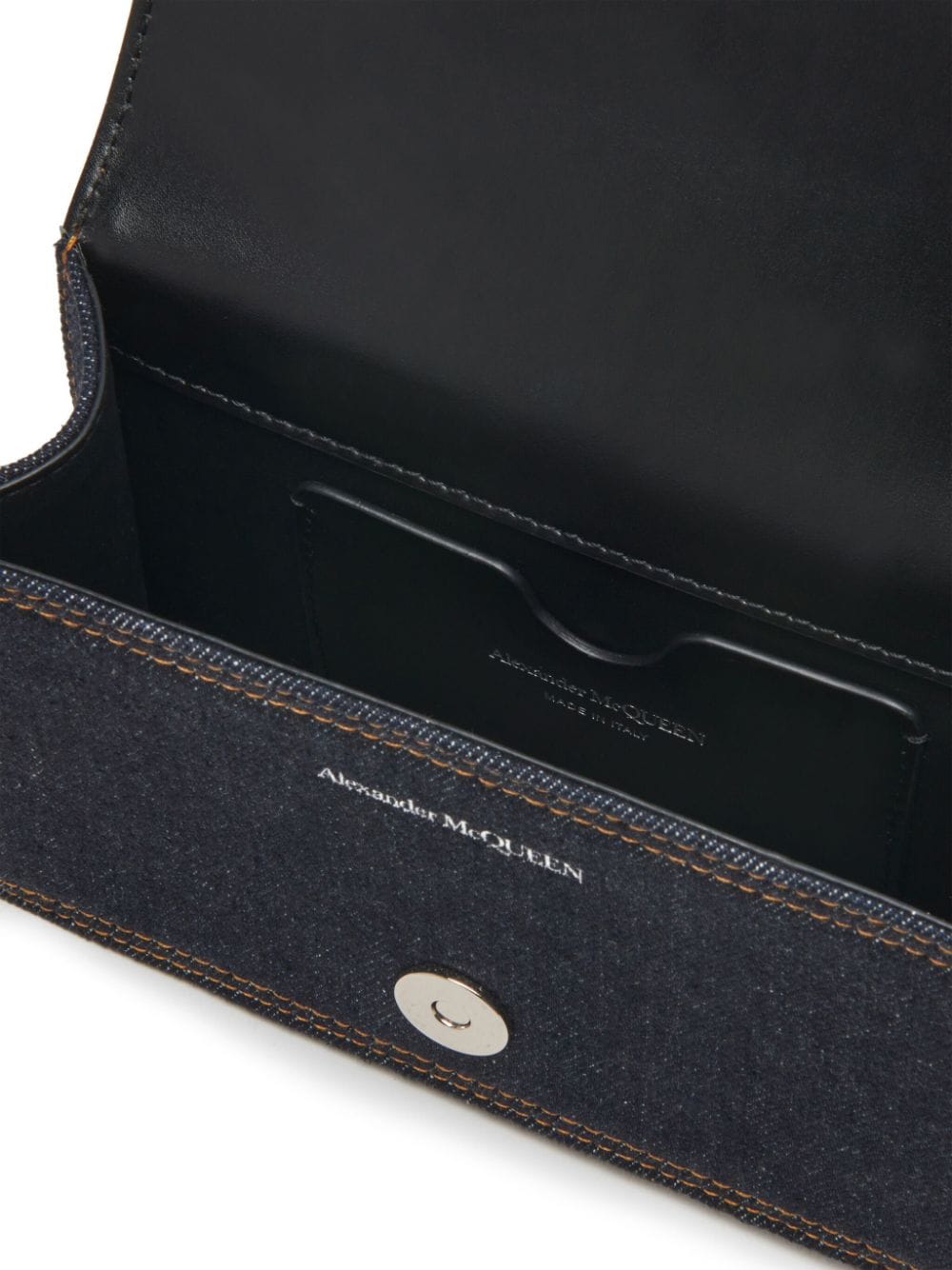 Alexander McQueen Mini Jewelled denim satchel bag - Image 4