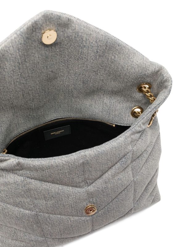 Saint Laurent Puffer denim shoulder bag - Image 4