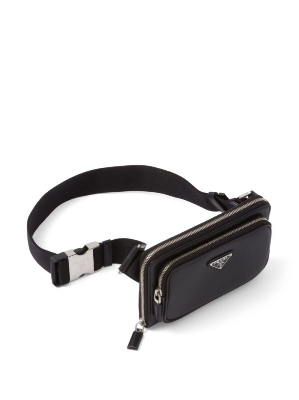 Prada logo-plaque leather shoulder bag - Image 4