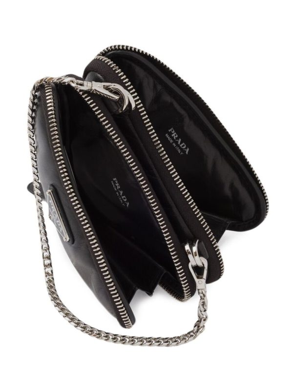 Prada leather mini pouch bag - Image 4