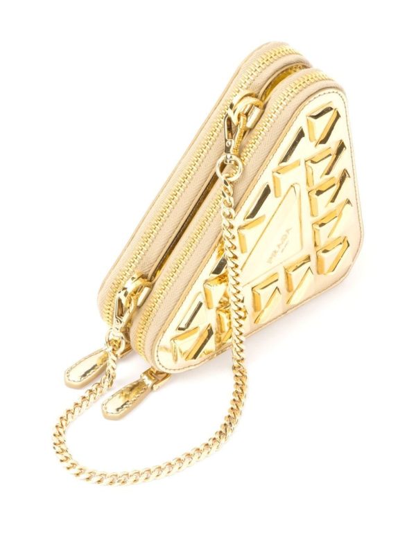 Prada studded leather mini pouch - Image 4