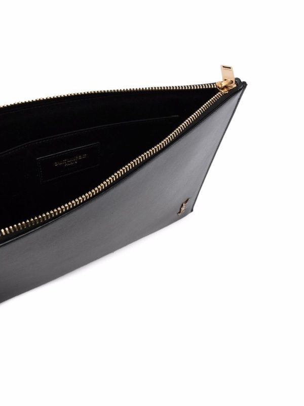Saint Laurent monogram leather clutch - Image 4