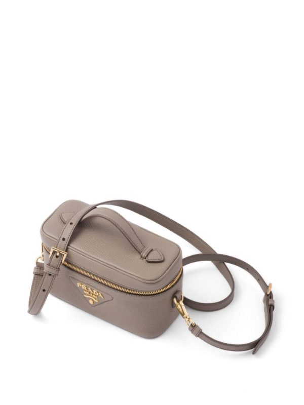 Prada logo-plaque leather mini-bag - Image 4