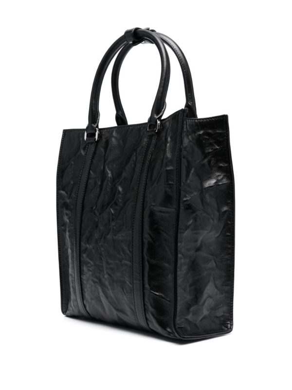 Prada logo-plaque crinkle-effect tote bag - Image 4