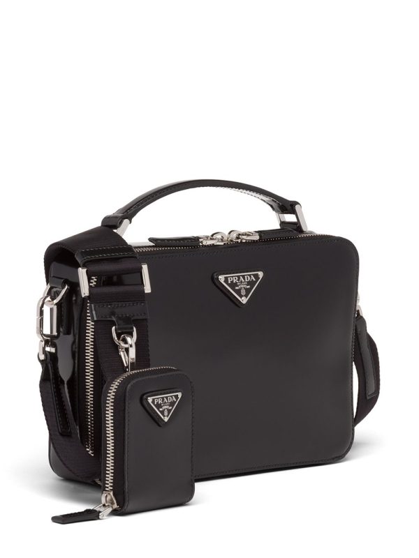 Prada Brique brushed-leather crossbody bag - Image 4