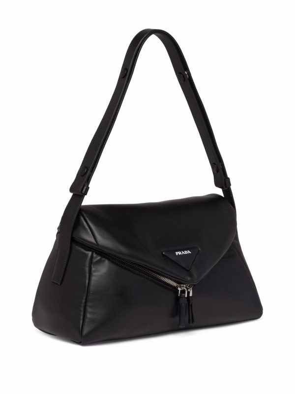 Prada logo-plaque shoulder bag - Image 4