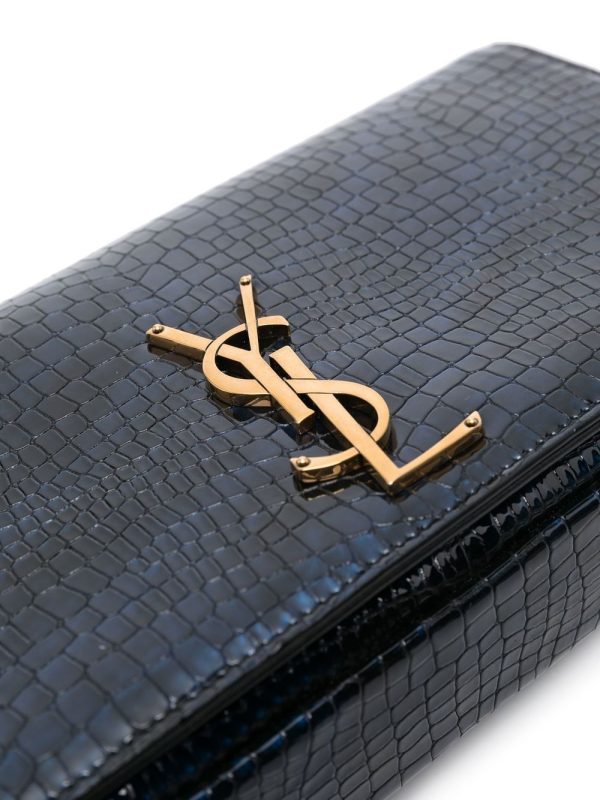 Saint Laurent Kate crocodile-embossed shoulder bag - Image 4