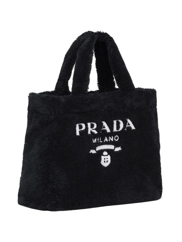 Prada logo-print terry-cloth tote bag - Image 4